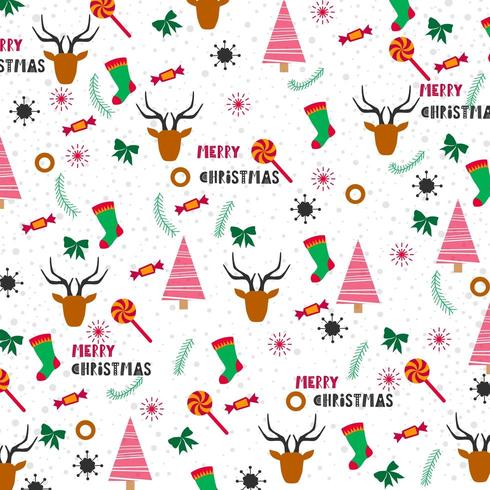 christmas background design with trees, stockings and reindeer 690741 ...