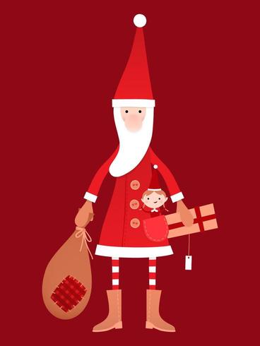 Santa Claus doll  vector