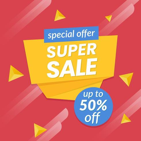 Super sale modern background vector