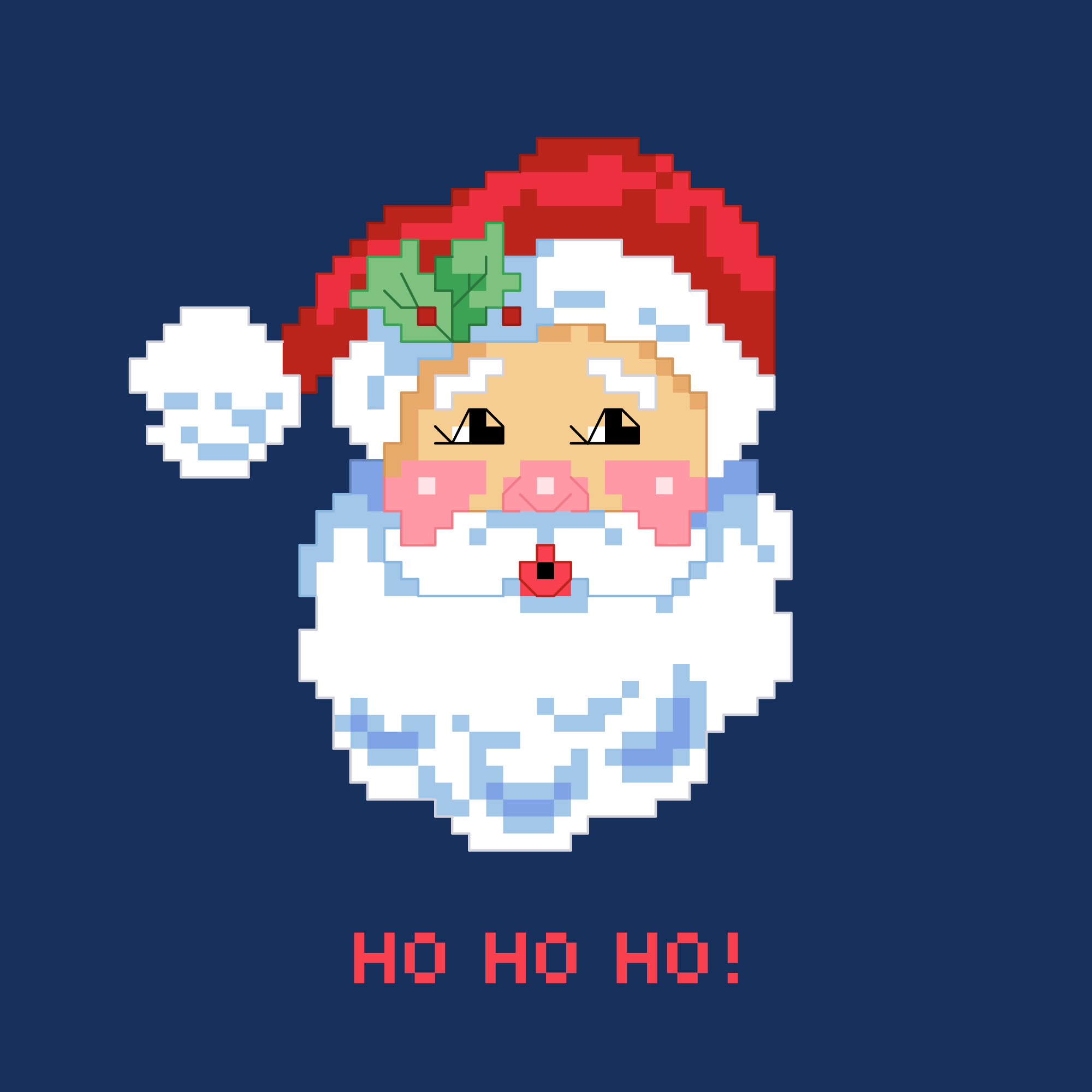 Santa Minecraft Pixel Art