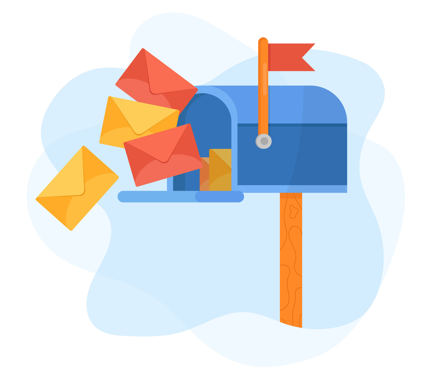 Blue Mailbox Clipart Image