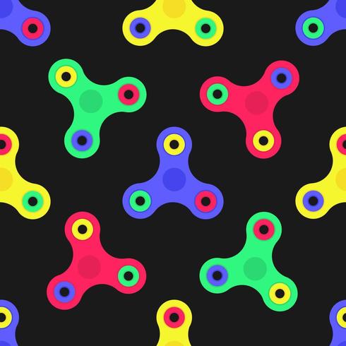 Hand Fidget Spinner Seamless Pattern vector