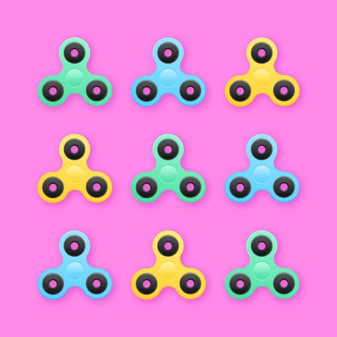 Trendy Fidget Spinners Pop Background vector