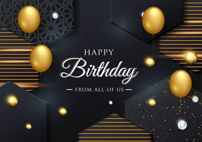 Happy Birthday celebration typography design for greeting card vector