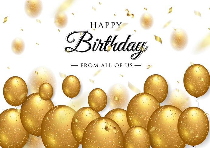 Happy Birthday celebration typography design for greeting card vector