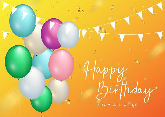 Happy Birthday celebration typography design for greeting card vector