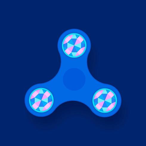 Colorful Hand Fidget Spinner Icon vector
