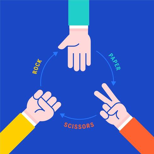 Rock Paper Scissors Vector Design