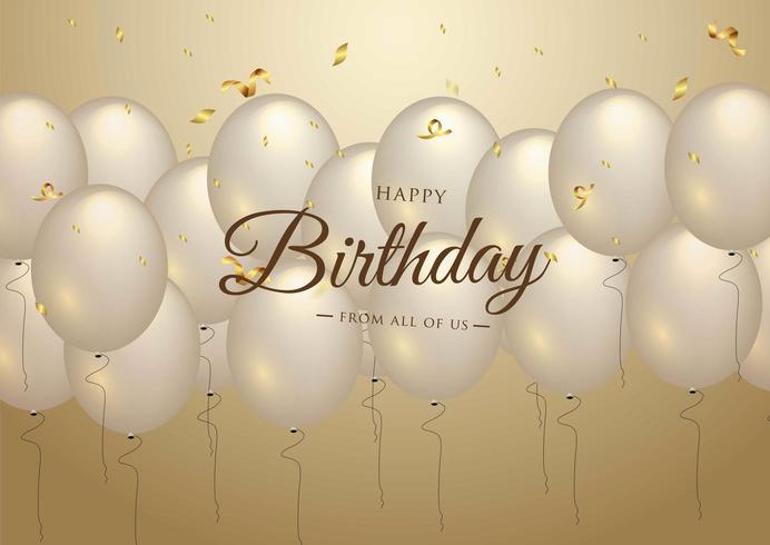 Happy Birthday celebration typography design for greeting card vector