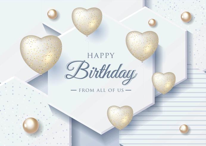 Happy Birthday celebration typography design for greeting card vector