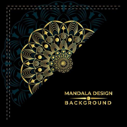 Golden Mandala background Design vector