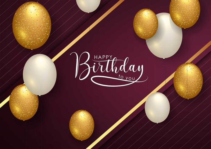 Happy Birthday celebration typography design for greeting card vector