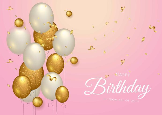 Happy Birthday celebration typography design for greeting card vector