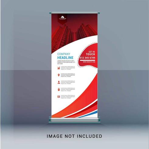 Orange Roll Up Banner vector