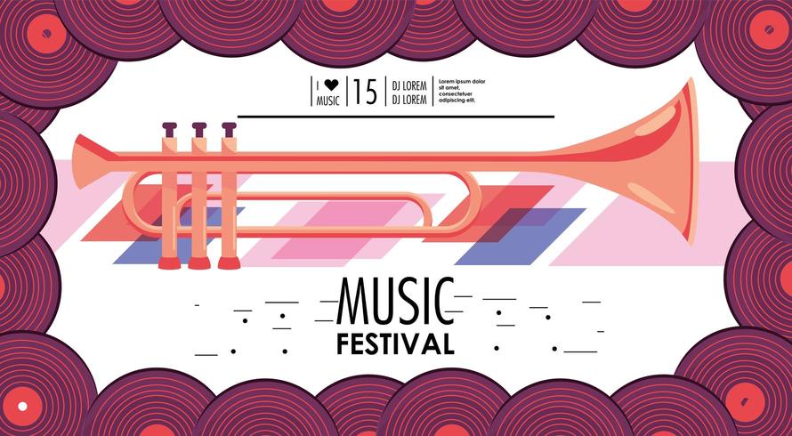 banner de eventos del festival de música vector