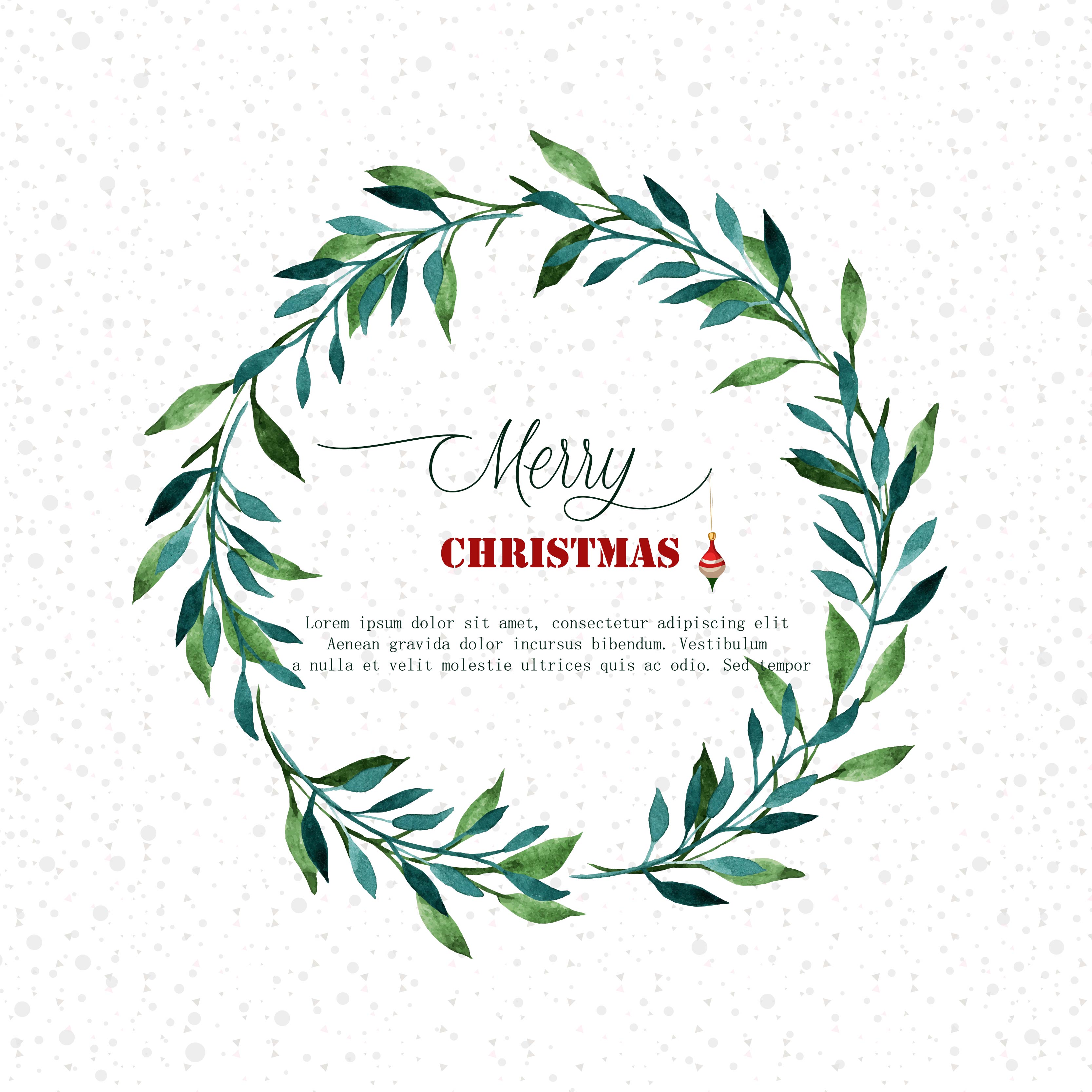 Download merry christmas leaf frame 691035 - Download Free Vectors ...