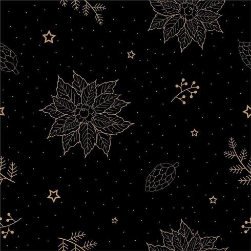 Decorative Christmas winter holiday pattern  vector