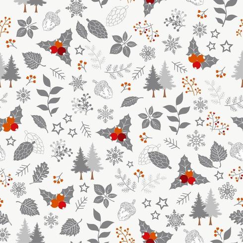 Winter holiday seamless pattern vector