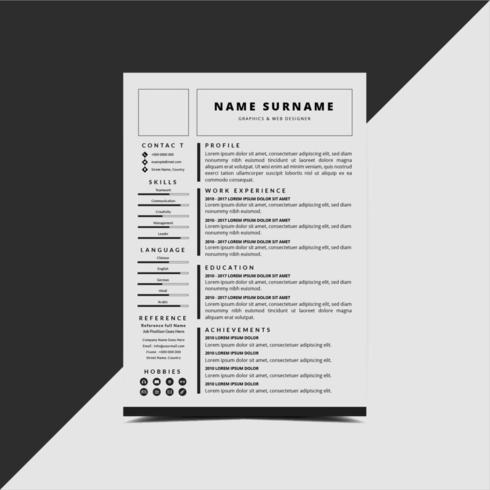 Resume CV Template vector