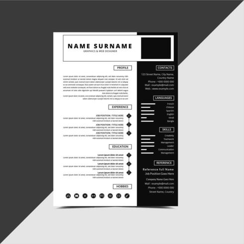 Resume CV Template vector