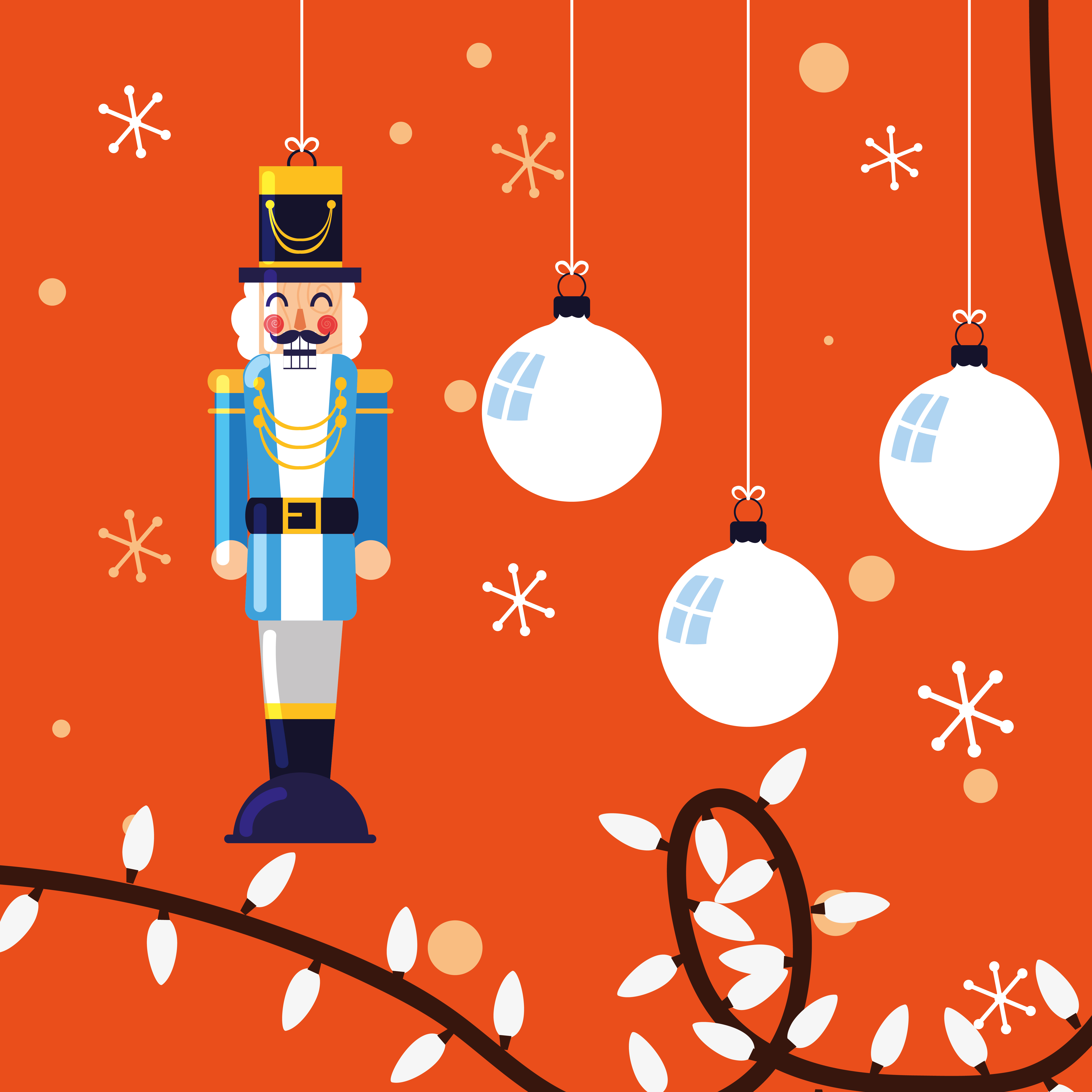 Download nutcracker general toy with balls of christmas 691073 - Download Free Vectors, Clipart Graphics ...