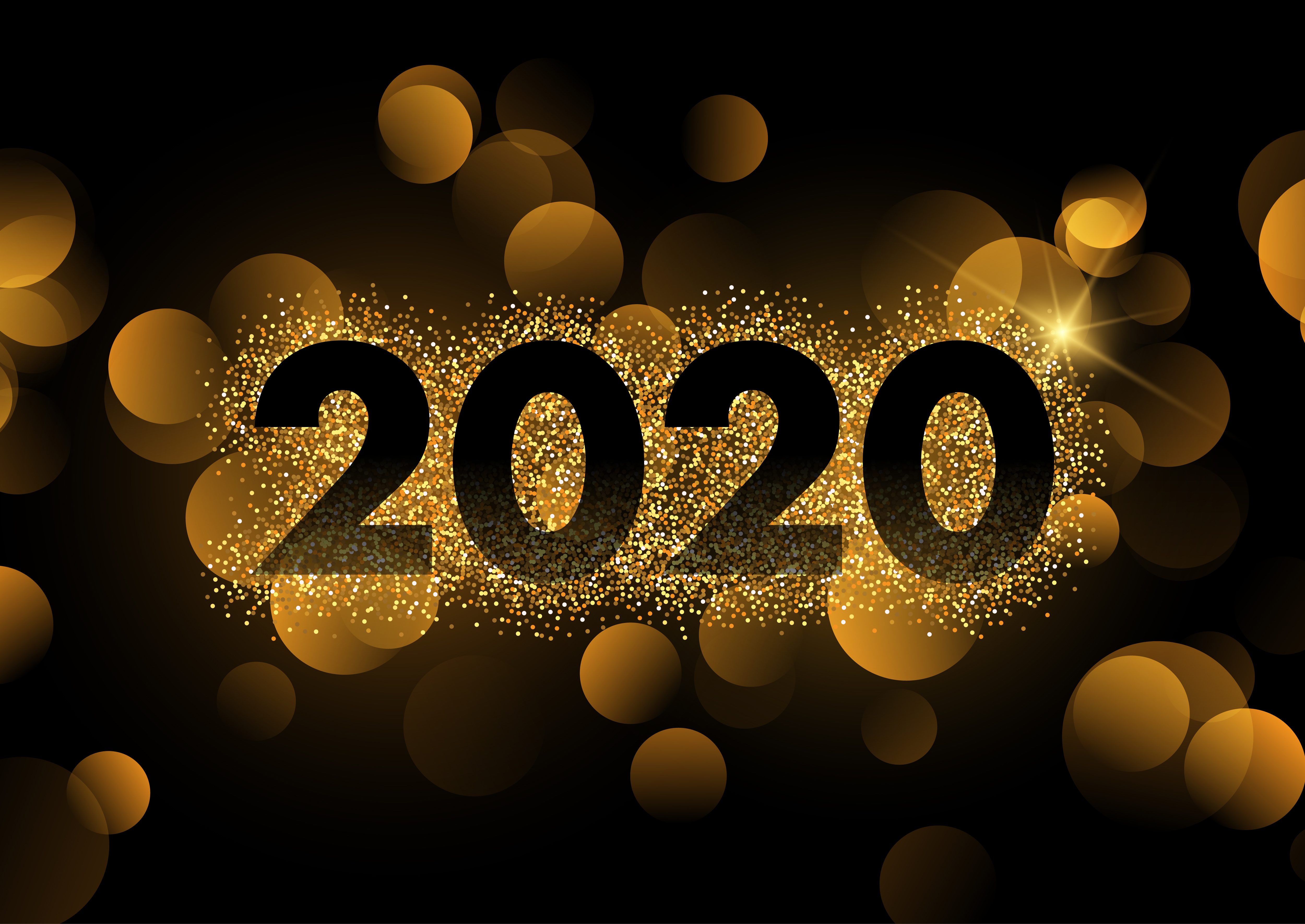 Happy New Year background with glitter effect - Download Free Vectors
