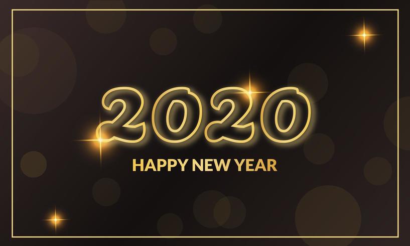 Happy new year banner template vector