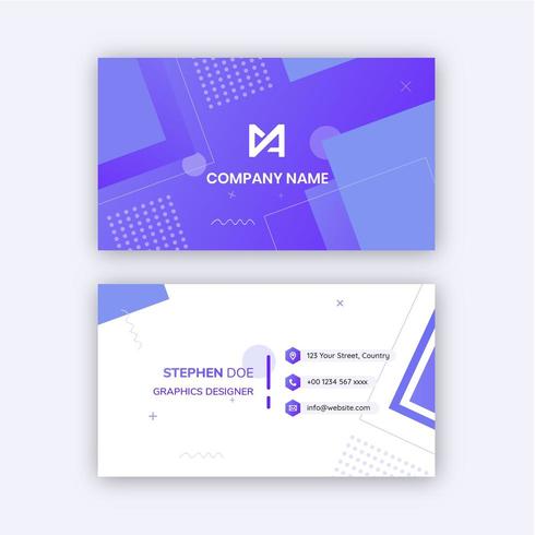 Abstract business card template vector