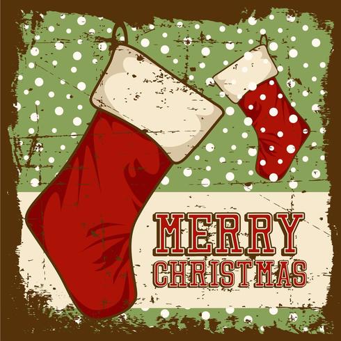 Merry Christmas Vintage Signage Poster vector