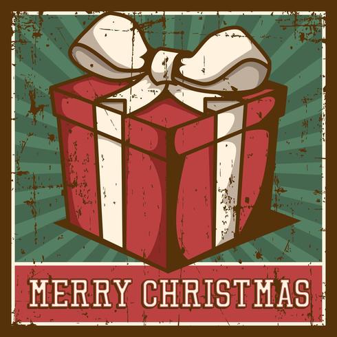 Merry Christmas Vintage Signage Poster Rustic  vector