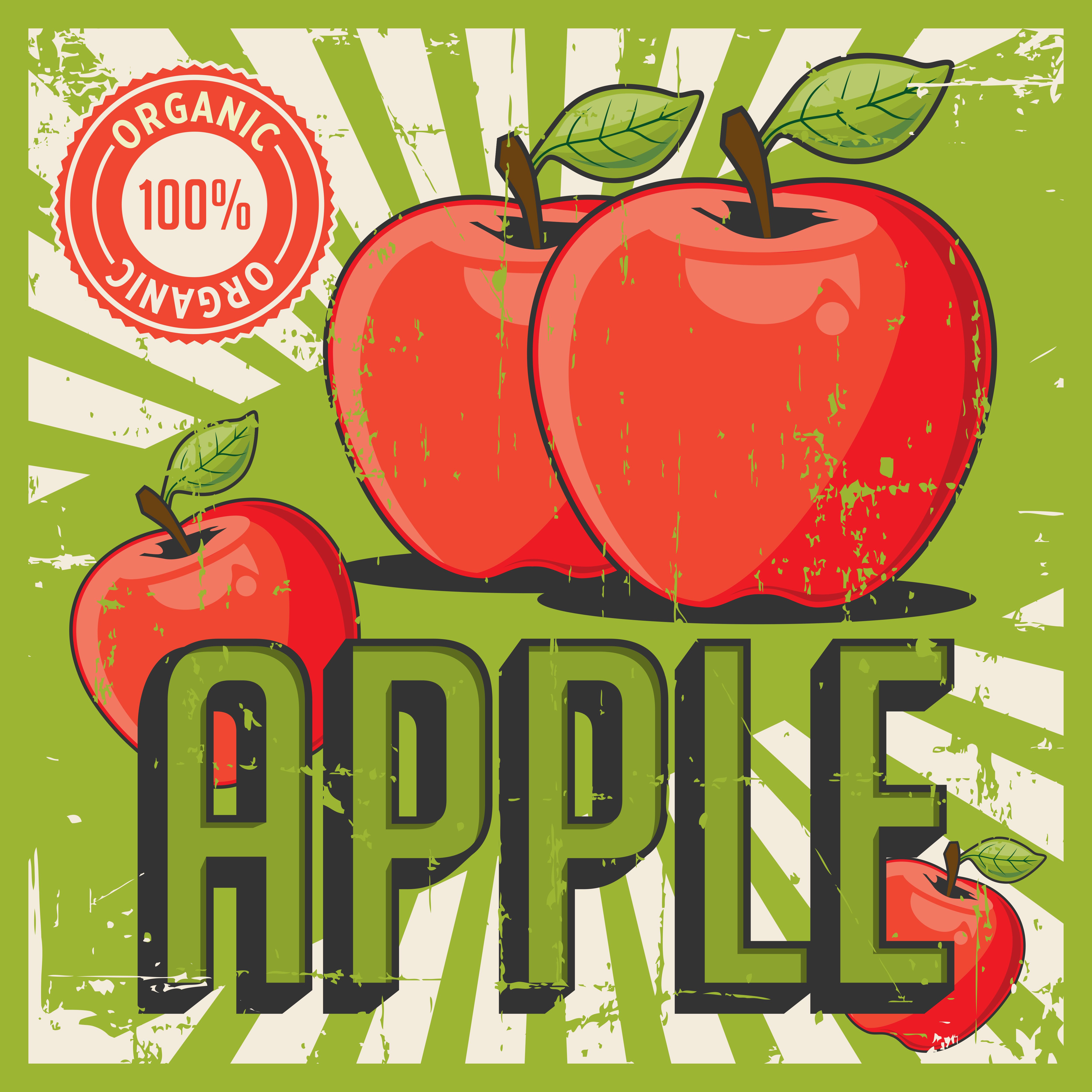Apple Vintage Retro Signage Vector 691260 Vector Art at Vecteezy
