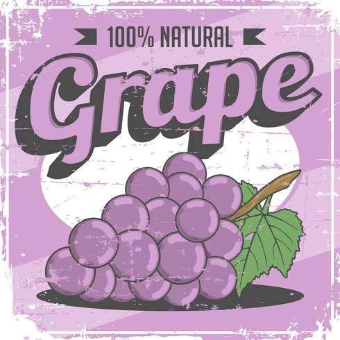 Grape Vintage Retro Signage  vector