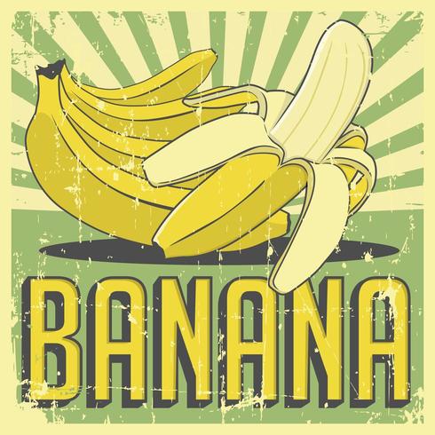 Banana Vintage Retro Señalización vector