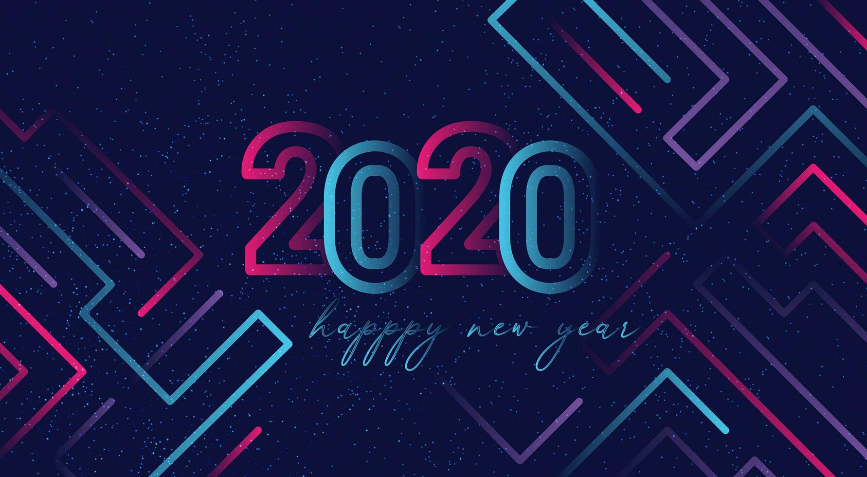 2020 happy new year background vector