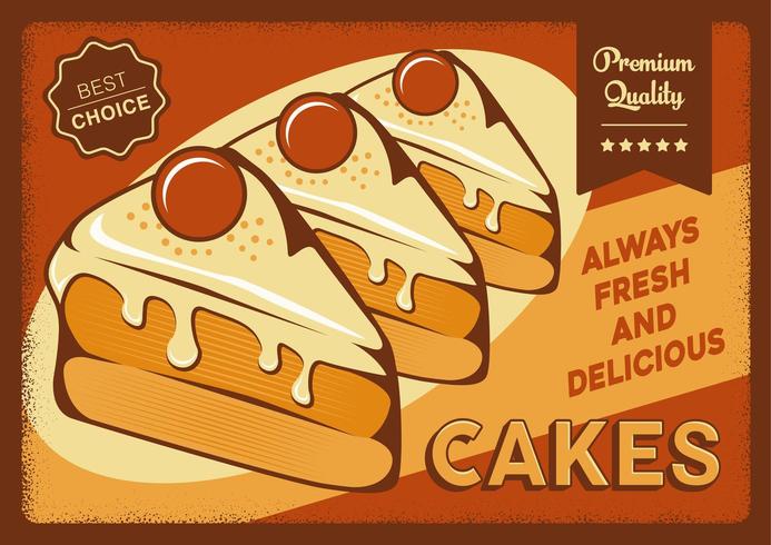 Cakes Signage Poster Rustic  vector