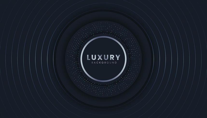 Luxurious Dark Background with Abstract Circles vector