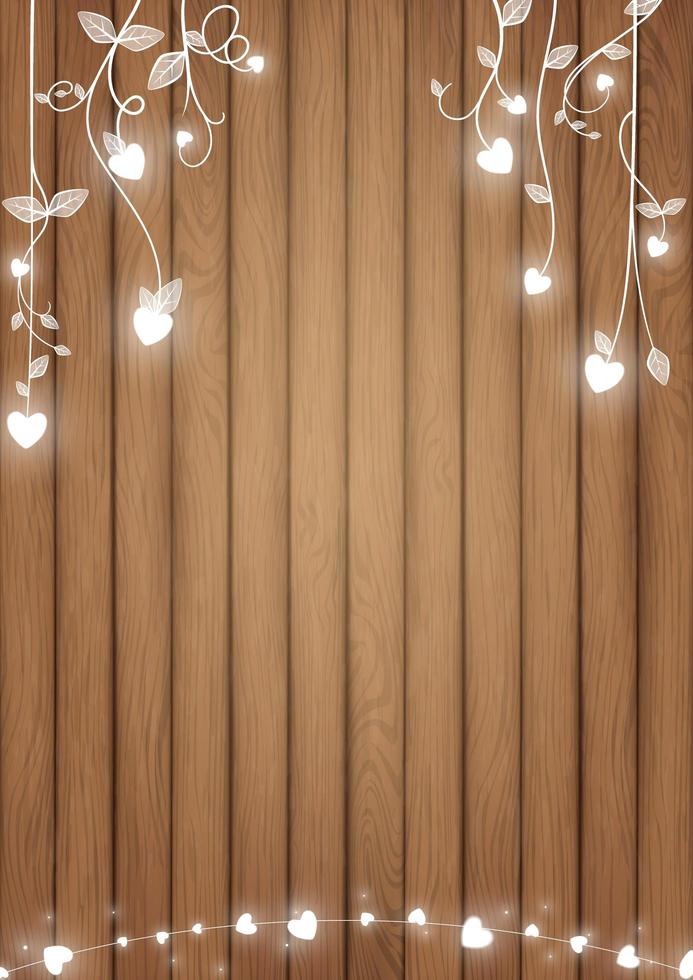 Romantic background with white glowing hearts vector