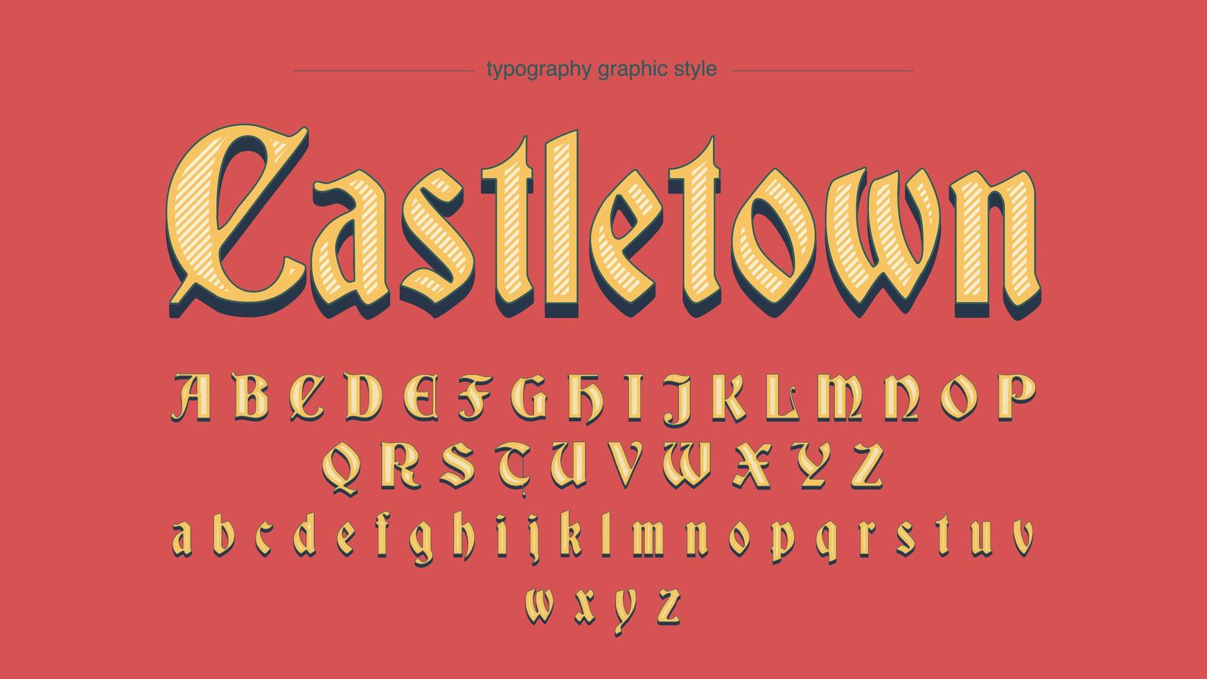 Old Script Medieval Calligraphy Font vector