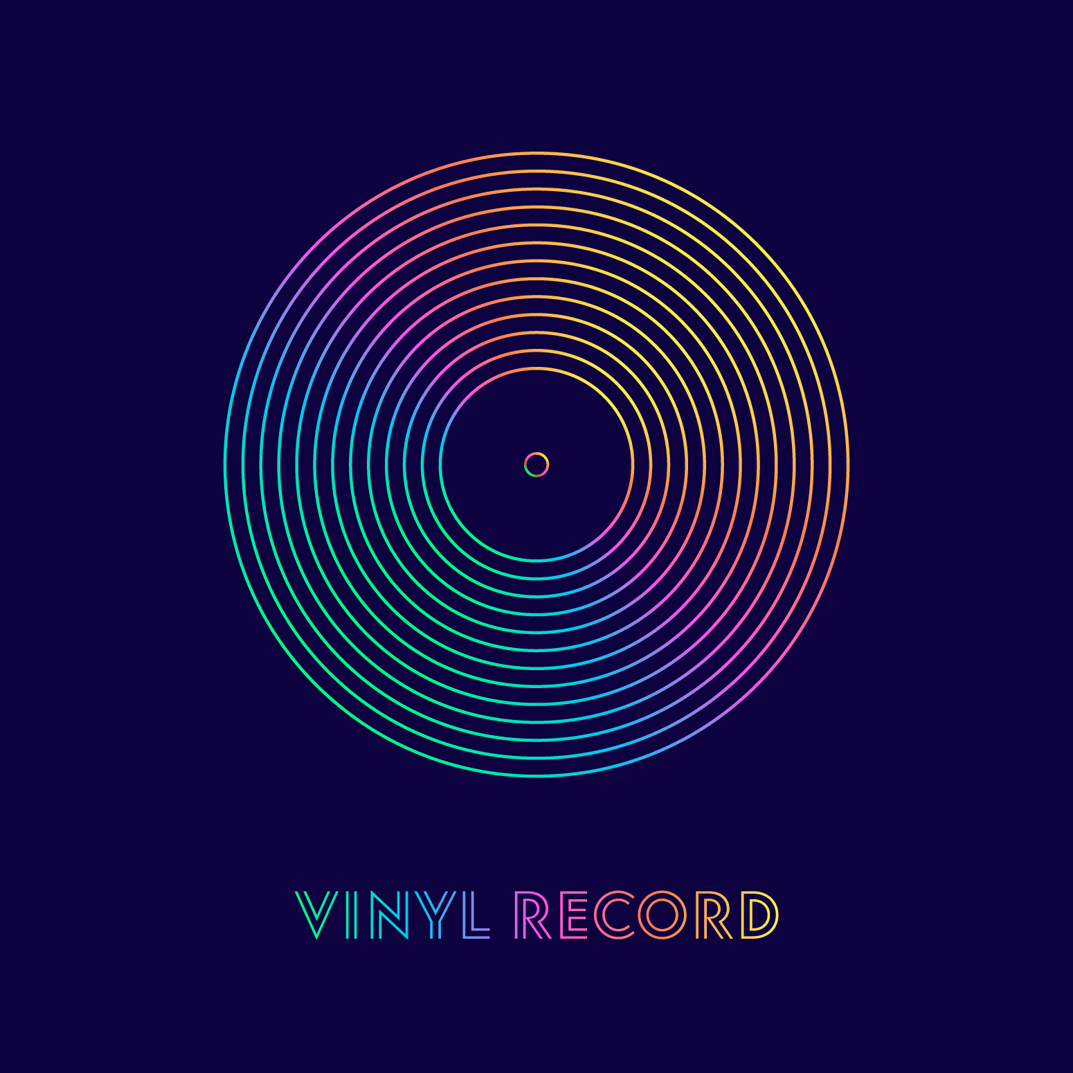 Colorful Lines Vinyl Record Vector Poster 691471 Vector Art at Vecteezy