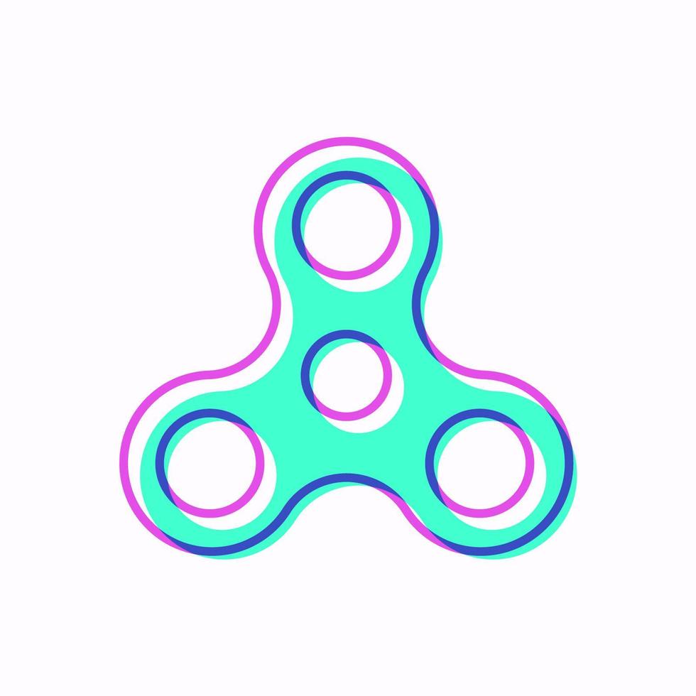 Retro Offset Fidget Spinner Vector