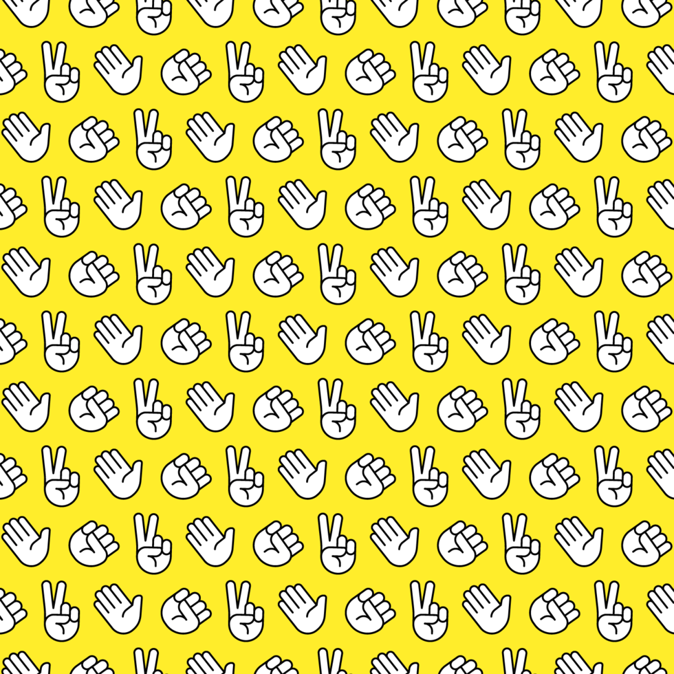 Rock Paper Scissors Seamless Pattern vector