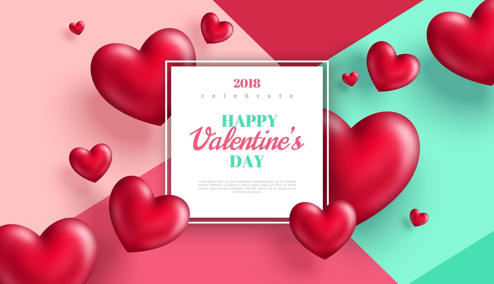 Valentines day banner or greeting card vector