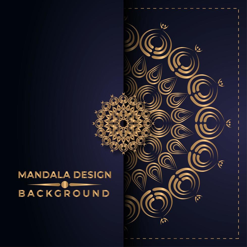 diseño de mandala dorado vector