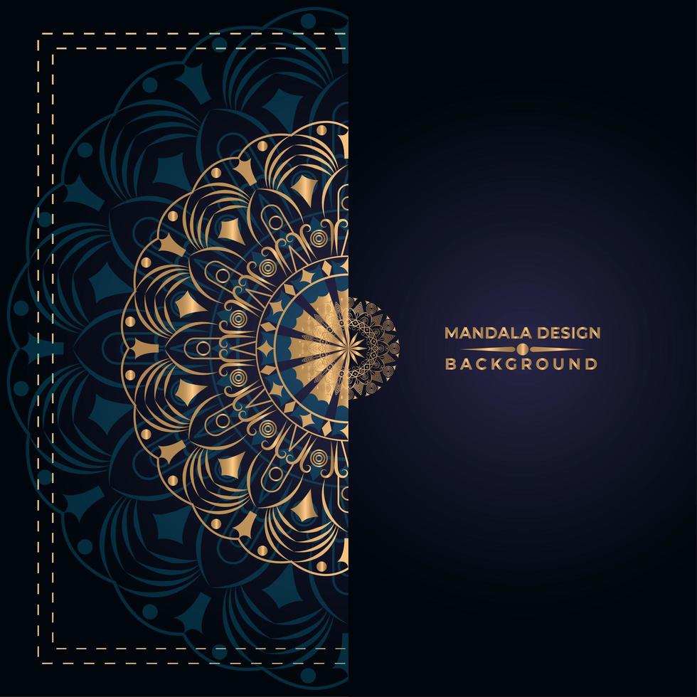 Golden Mandala Design vector