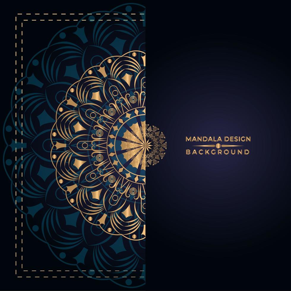 diseño de mandala dorado vector