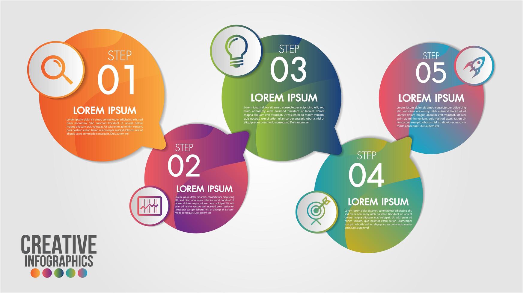 Cronología de la infografía empresarial vector