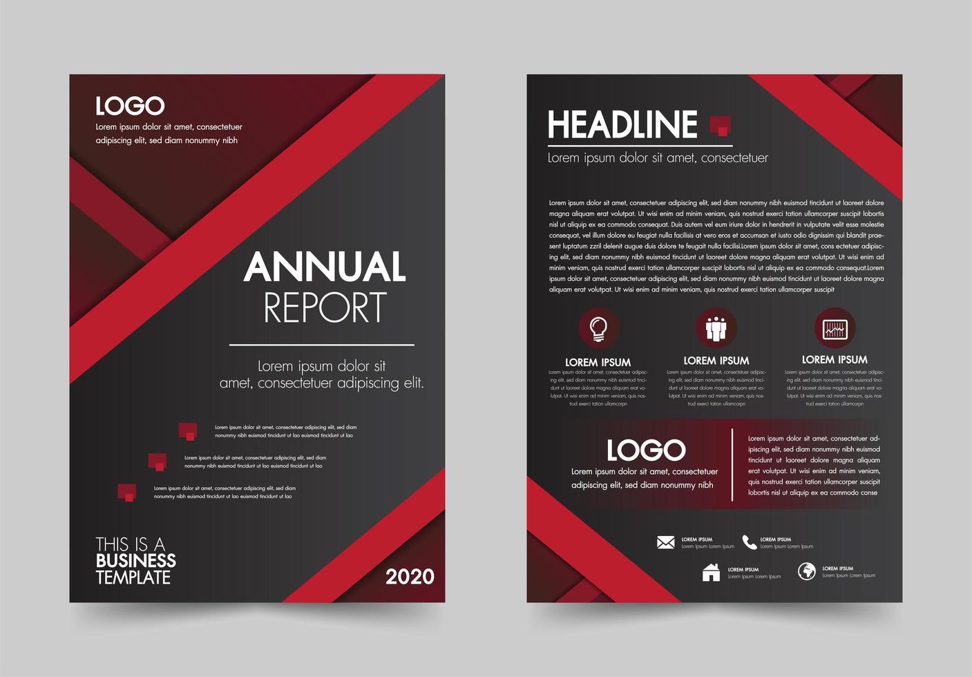 Annual Report Template  vector