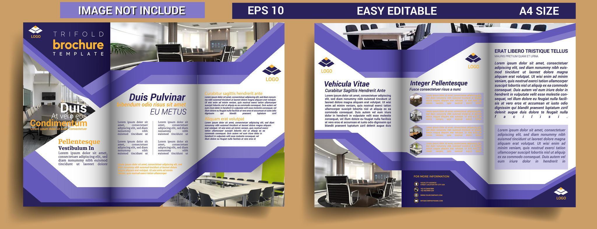 Tri-fold brochure template vector