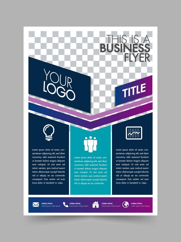 Business brochure flyer design poster layout template vector