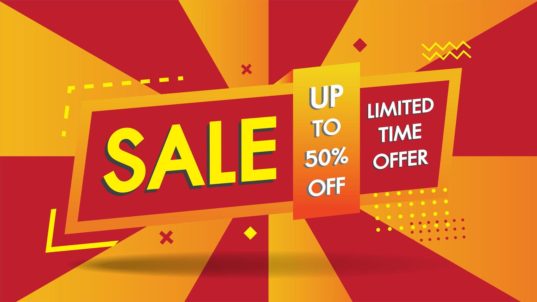 Sale banner template with special sale vector